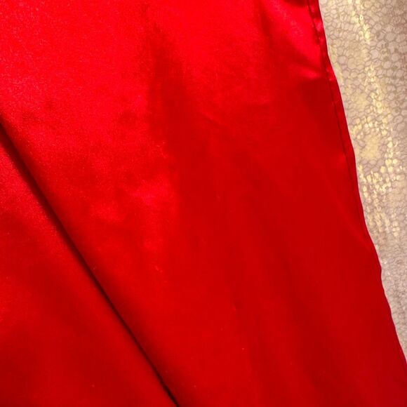 INC International Concepts Lipstick Red Satin Silky Pajama Set XL - Picture 5 of 9